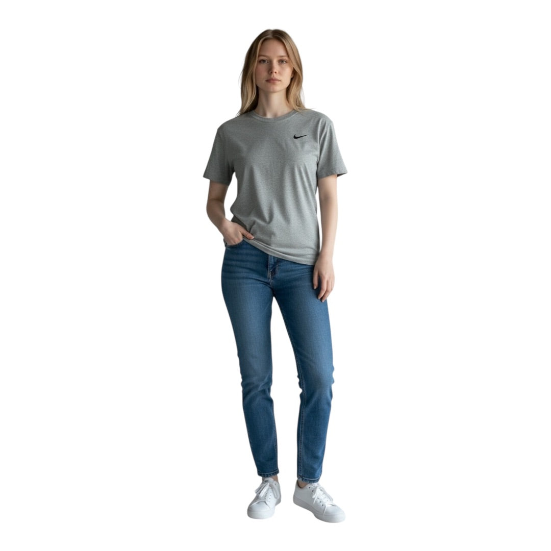 Light Grey Nike Tee Women-Tops, Extra Small